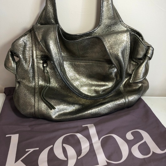 Kooba Carmine Crackled Leather Platinum Purse - Picture 6 of 6